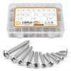 VIGRUE 510Pcs Phillips Pan Head Tapping Screws, #4#6#8#10#12 (Length 3/8" to 1-1/2")