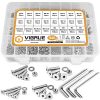 VIGRUE 940Pcs M2 M3 M4 M5 Flat Head Socket Cap Screws