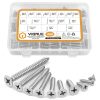 VIGRUE 450Pcs Stainless Steel Phillips Wood Screws Self-Tapping Screws Assortment Kit