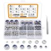VIGRUE 520Pcs Hexagonal Lock Nut Set Sliver (M2-M12 Size)