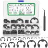 Foliv 500Pcs E-Clip Circlip External Retaining Clips Set,Sizes of M1.5-M22