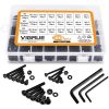 VIGRUE 1080Pcs M2 M3 M4 Hexagon Socket Head Cap Screws Bolts Nuts Washers Sets, 12.9 Alloy Steel With Allen Wrenches.