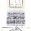 VIGRUE 238Pcs M60 20MM-50MM Hex Socket Head Cap Screws,Full UNC Thread