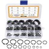 VIGRUE 315Pcs Carbon Steel Circlip Retaining Clip Sets Black