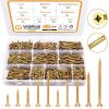VIGRUE 825Pcs #6#8#10 Self Tapping Screw Assortment,Zinc Plated Carbon Steel Screws