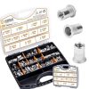 VIGRUE 304 Stainless Steel Sae & Metric Rivet Nuts Kit with Portable Case