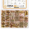 VIGRUE 636PCS Grade 8 Bolt Assortment Kit, Heavy Duty SAE Bolts and Nuts Washers Kit
