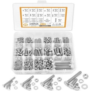 VIGRUE 535Pcs M3-M6 Size Hexagon Socket Head Cap Screws Bolts Nuts Washers Set