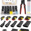 VIGRUE 45 Kits 22-16 AWG 1/2/3/4/6Pin Waterproof Car Electrical Wire Connector Terminals Plug Kit