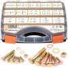 VIGRUE 1060Pcs M6 M5 M4 Heavy Duty Assorted Hex Bolts Washers Nuts