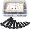 VIGRUE 410Pcs #4#6#8#10 Phillips Pan Head Sheet Metal Screws Self Tapping Wood Screws Assortment Kit