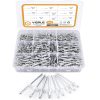 VIGRUE 495Pcs Aluminum Rivet Kit,Pop Rivets Blind Rivets 9 Sizes